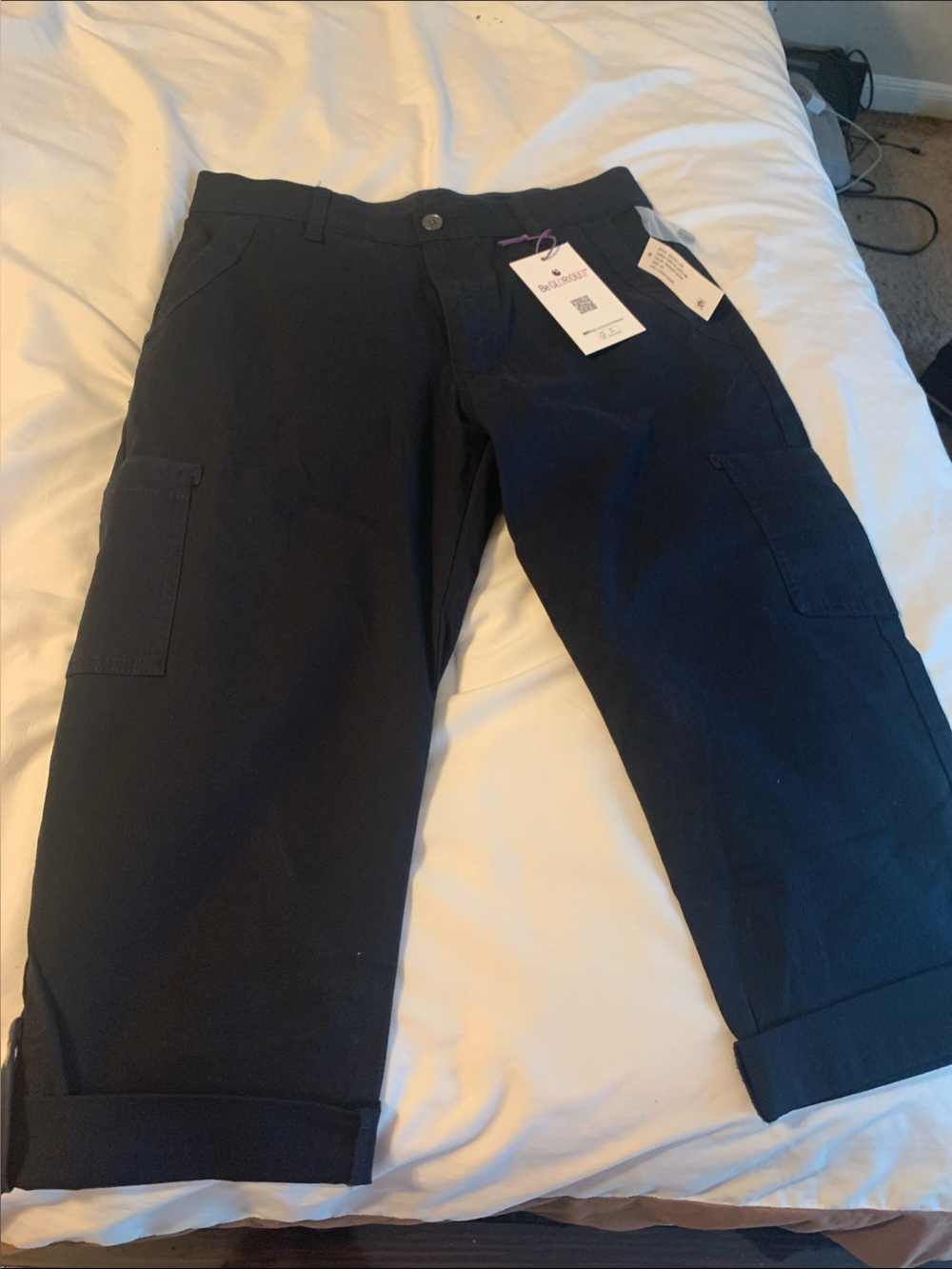 Gloria Vanderbilt Navy Blue Cargo Crop Jeans